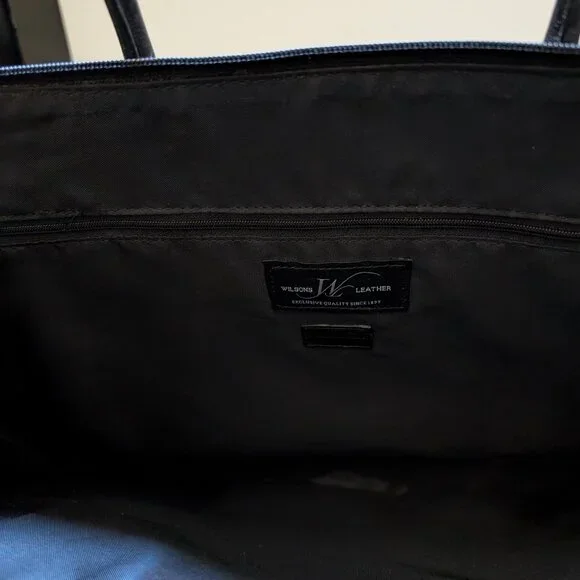 Beautiful Vintage Wilson's Black Leather Laptop Bag in great condition - Picture 10 of 16
